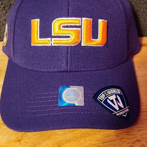 Top of the World LSU Purple Baseball Velcro Hat - New - Picture 2 of 8